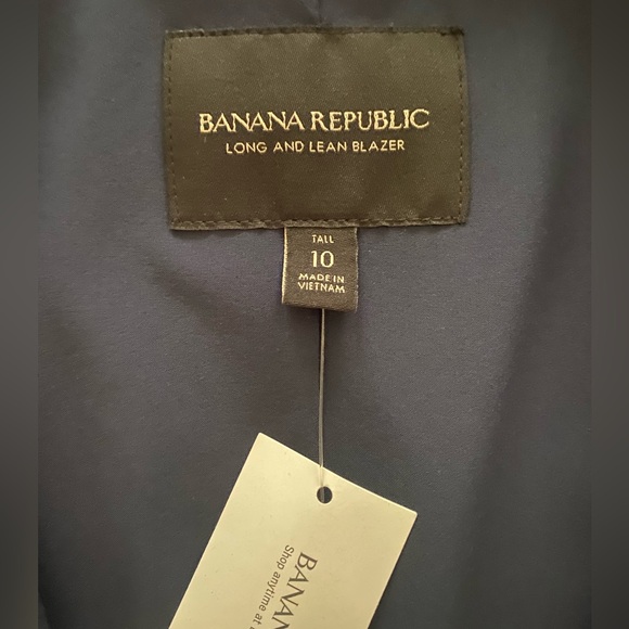 NEW Banana Republic Navy Long and Lean Performance Flyweight Blazer, 10 Tall - Picture 7 of 8